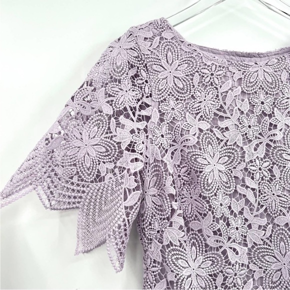 Anthropologie Lace Lavender Dress - Picture 3 of 6